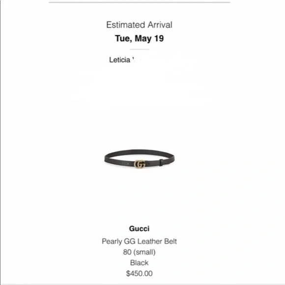 Gucci pearly GG leather belt - Picture 4 of 4